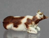 45; Cow , brown white     BUILD AND PAINTED FIGURE