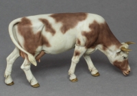 45; Cow , brown white     BUILD AND PAINTED FIGURE