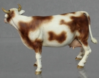 45; Cow , brown white     BUILD AND PAINTED FIGURE