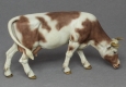 32; Cow , brown white     BUILD AND PAINTED FIGURE