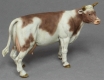 32; Cow , brown white     BUILD AND PAINTED FIGURE