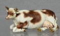 45; Cow , brown white     BUILD AND PAINTED FIGURE