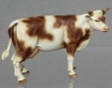 45; Cow , brown white     BUILD AND PAINTED FIGURE